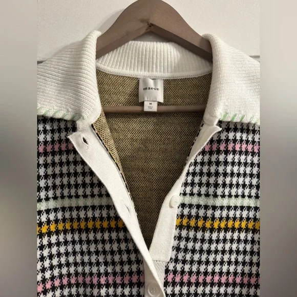 ✨ Anthropologie Buttondown Sweater Shift Mini Dress Sz M - Picture 8 of 10